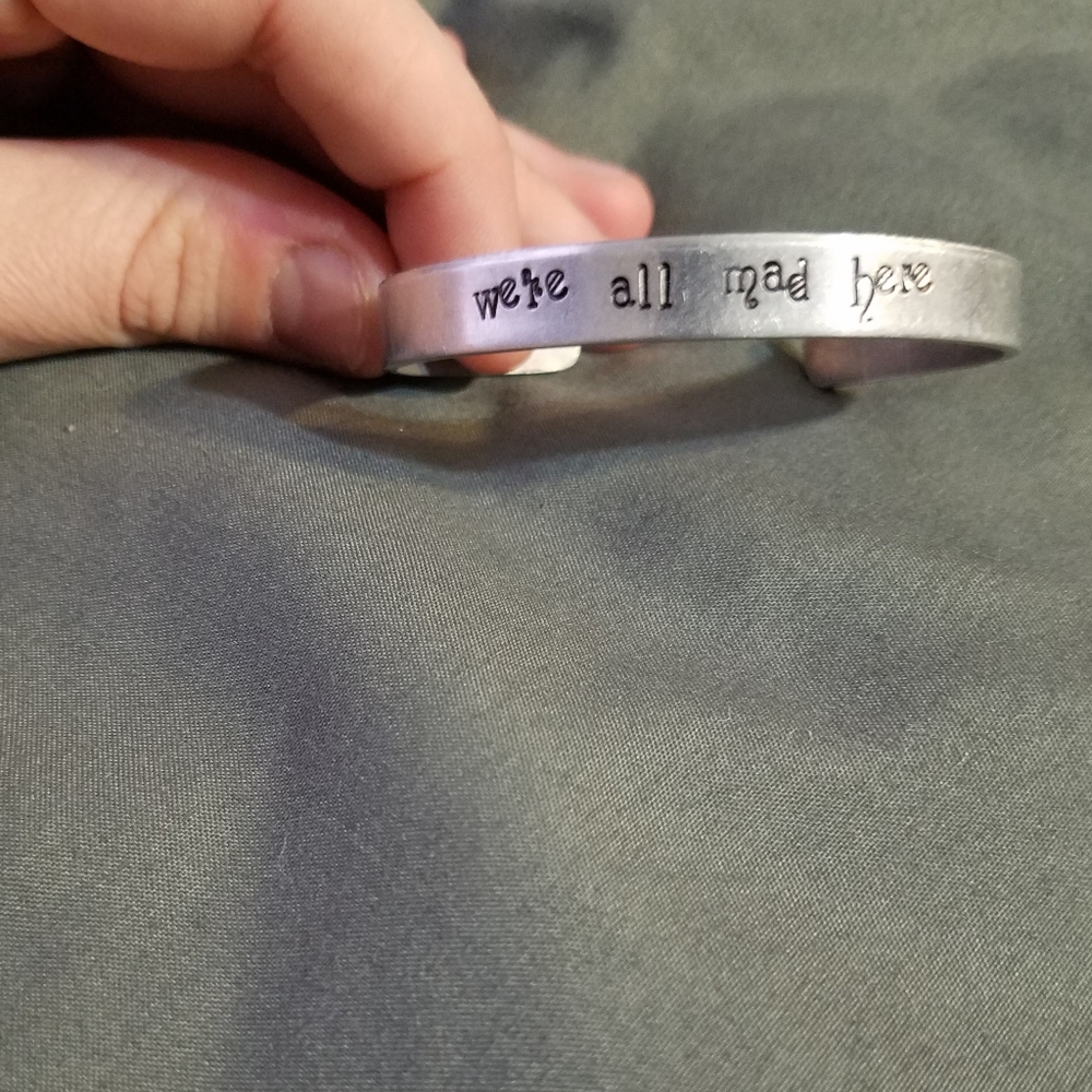 Alice in Wonderland- Silver Cuff Bracelet